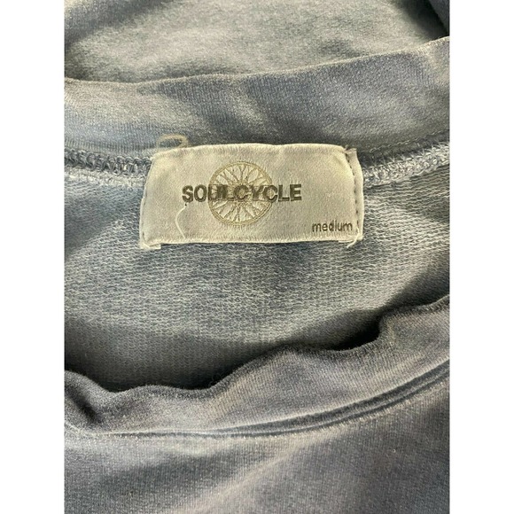 SoulCycle M Blue Long-Sleeved Soft Knit Soul Sweatshirt - Picture 4 of 4